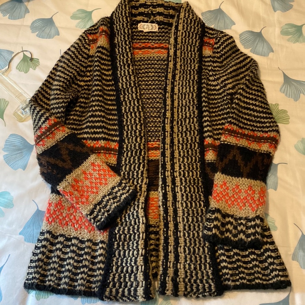 Hand knit styled vintage sweater jacket